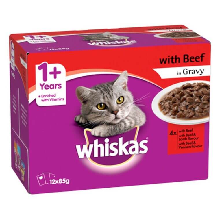 WHISKAS POUCHES BEEF IN GRAVY Yardlands